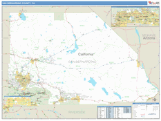 San Bernardino County, CA Digital Map Basic Style